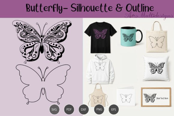 Download Butterfly Silhouette / Butterfly Outline - Butterfly silhouette Collection